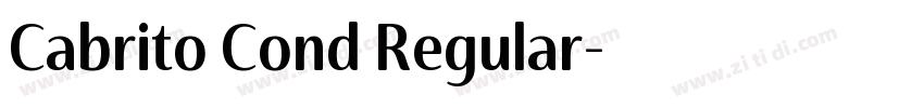 Cabrito Cond Regular字体转换